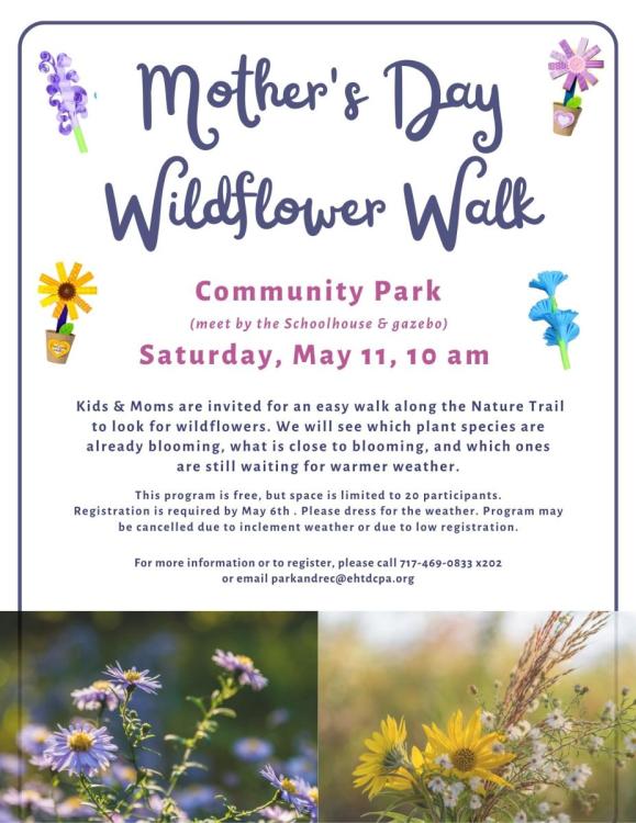 Mother's Day Wildflower Walk flyer