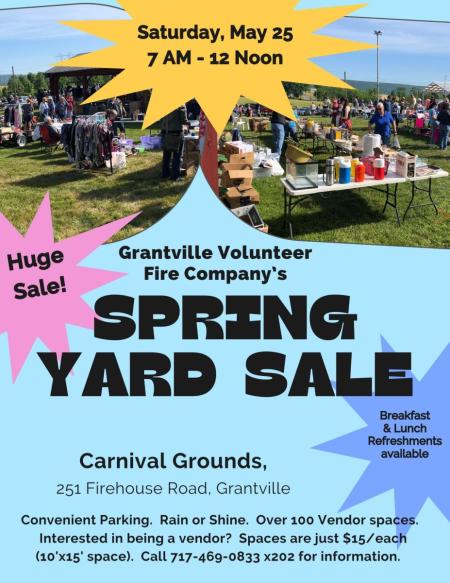 GVFC Spring Yard Sale flyer