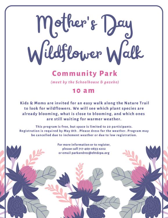 Mother's Day Wildflower Walk poster