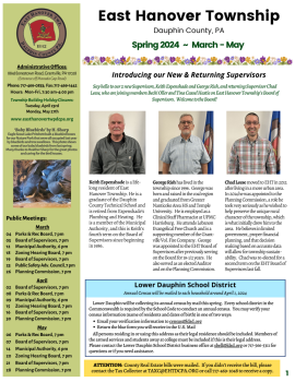 Spring 2024 Newsletter cover page