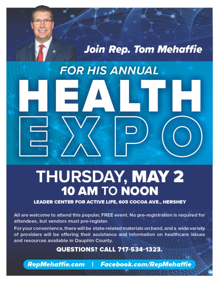 Rep. Mehaffie's Health Expo flyer