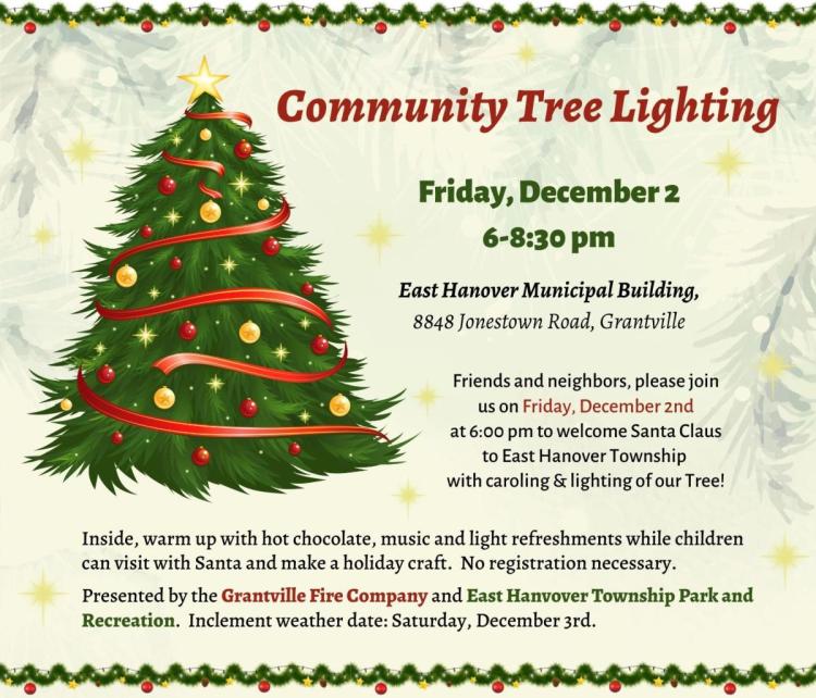 Community Tree Lighting flyer