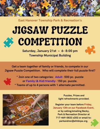 Jigsaw Puzzle Competition event poster